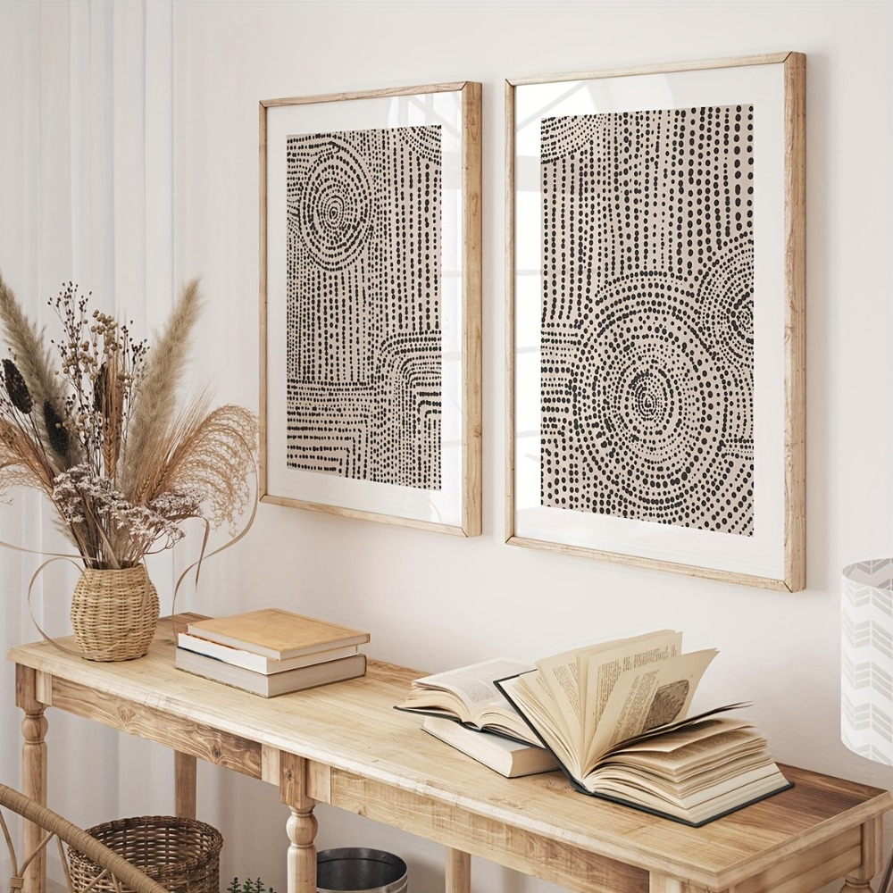 Star Map Poster - Frameloze abstracte minimalistische beige print, aardetinten