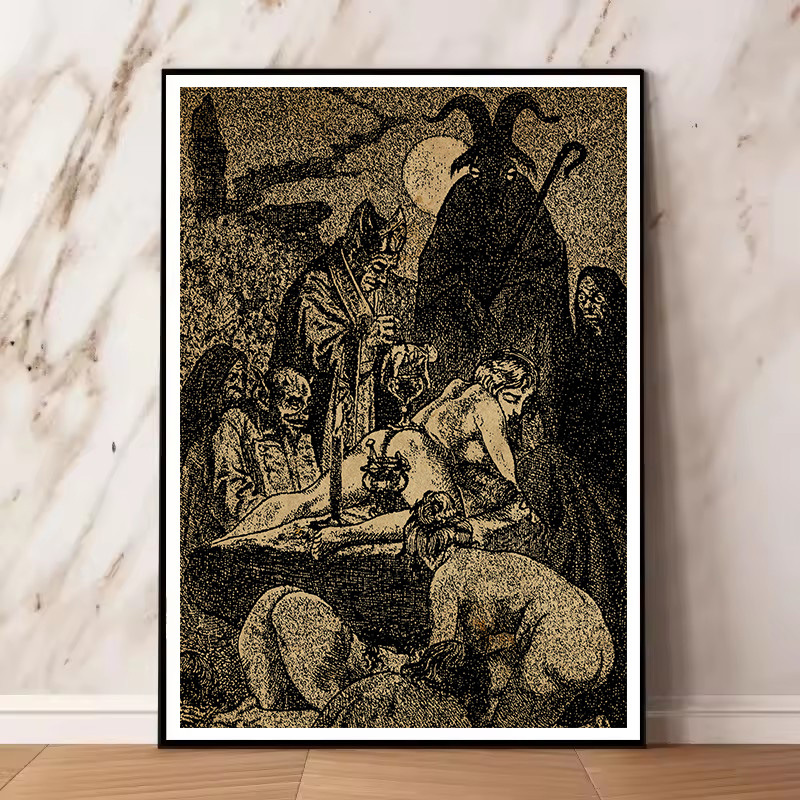 Vintage Heksen Satan En De Sab - Star Map Poster recensie en prijs